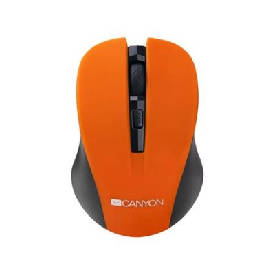 Myš, bezdrôtová, optická, USB, CANYON "MW-1", oranžová 