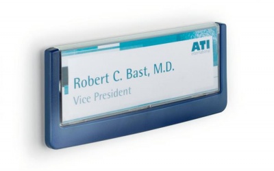 Informačná tabuľka, 149x52,5 mm, DURABLE "CLICK SIGN", modrá