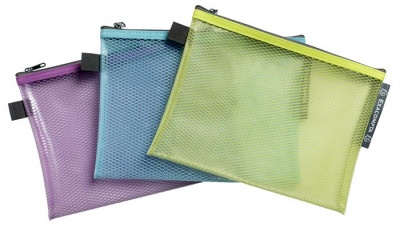 Organizačné vrecko, na zips, sieťové, A5, EXACOMPTA "Pop`NCo", mix farieb