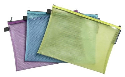Organizačné vrecko, na zips, sieťové, A4, EXACOMPTA "Pop`NCo", mix farieb