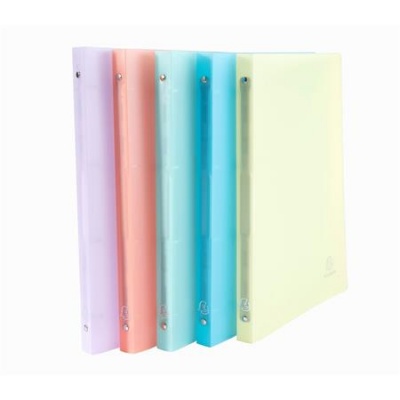 Krúžkový šanón, 4 krúžky, 20 mm, A4, PP, EXACOMPTA "Chromaline", mix pastelových farieb