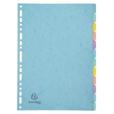 Register, kartónový, A4, 12-dielny, EXACOMPTA "Aquarel"
