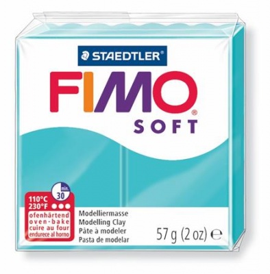 Modelovacia hmota, 57 g, polymérová, FIMO "Soft", mätová