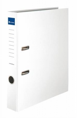 Pákový šanón, 50 mm, A4, PP/kartón, s ochranným spodným kovaním, VICTORIA OFFICE  "Basic", biely