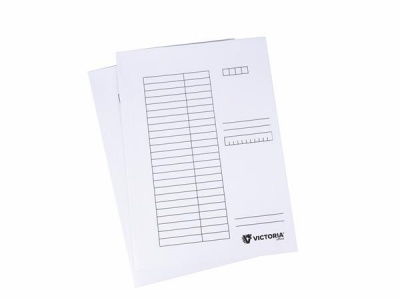 Doska s chlopňami, kartón, A4, VICTORIA OFFICE, biela