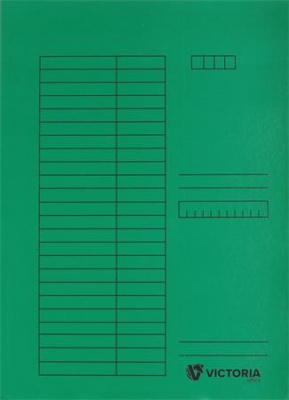 Doska s chlopňami, kartón, A4, VICTORIA OFFICE, zelená