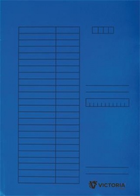 Doska s chlopňami, kartón, A4, VICTORIA OFFICE, modrá