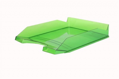 Odkladač, plastový, VICTORIA OFFICE, priehľadný zelený