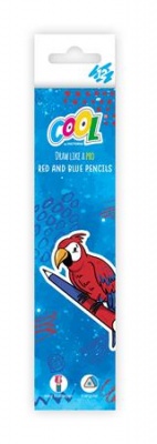 Poštová ceruzka, trojhranná, COOL BY VICTORIA, modrá-červená