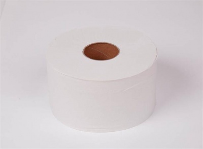 Toaletný papier, T2 systém, 2-vrstvový, priemer: 19 cm, "Mini Jumbo", biela