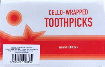 Špáradlá, hygienicky balené, drevo, cca. 1000 ks