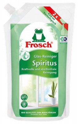 Čistiaci prostriedok na okná, s liehom, 950 ml, náhradná náplň, FROSCH