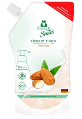 Tekuté mydlo, náhradná náplň, 0,5 l, FROSCH, mandľové mlieko