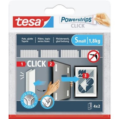 Vešiak, samolepiaci, veľkosť S, TESA "Powerstrips CLICK"