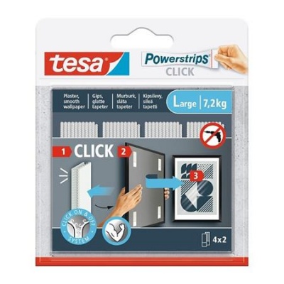 Vešiak, samolepiaci, veľkosť L, TESA "Powerstrips CLICK"