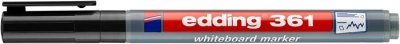 Popisovač na biele a flipchartové tabule, kuželový hrot, 1 mm, EDDING "361", čierny