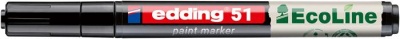 Lakový popisovač, 1–2 mm, EDDING „51“, čierny