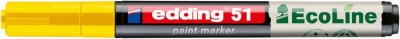 Lakový popisovač, 1–2 mm, EDDING „51“, žltý