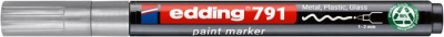 Lakový popisovač, 1–2 mm, PCR, EDDING „791“, strieborný