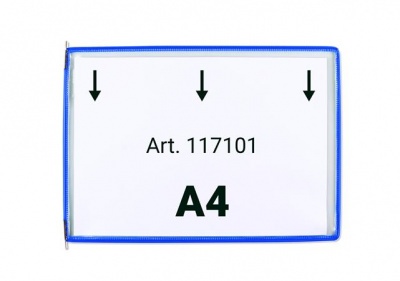 Prezentačná tabuľa A4, ležatá, zvrchu otvorená, DJOIS, modrá