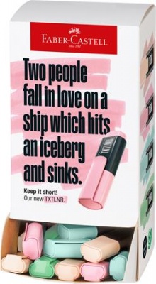 Zvýrazňovač, displej, mini, FABER-CASTELL "TXTLNR", pastelové farby