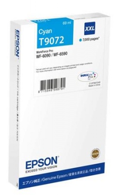 C13T907240 náplň do tlačiarní WF-6090, WF-6590, EPSON, modrá, 7k