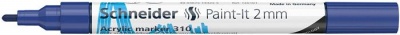 Akrylový popisovač, 2 mm, SCHNEIDER "Paint-It 310", modrý