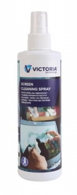Čistiaca tekutina na monitor s pumpičkou, antistatická, 250ml, VICTORIA TECHNOLOGY