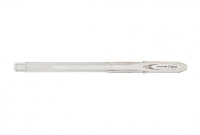 Gélové pero, 0,4 mm, s vrchnákom, UNI "UM-120", biele