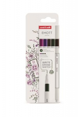Liner, sada, 0,4 mm, UNI „Emott Vintage“, 5 rôznych farieb