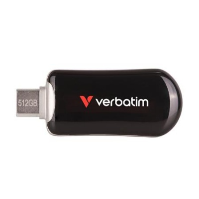 USB kľúč, 512GB, USB-C 3.2 Gen1, VERBATIM "Plectra", čierny