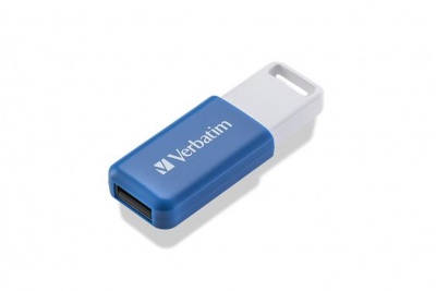 USB kľúč, 64GB, USB 2.0, VERBATIM "Databar", modrý