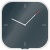 Nástenné hodiny, sklenené, štvorcové, 30x30 cm, LEITZ "Cosy", zamatová sivá