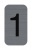 Informačná tabuľka, samolepiaca, 2,5x4,4 cm, hliníkový vzhľad, EXACOMPTA, č. 1