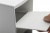 Stolový organizér, multifunkčný, 4 priehradky, 8x23x11 cm, EXACOMPTA "Autentik", biele