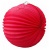 Lampión, okrúhly, 22 cm, červený